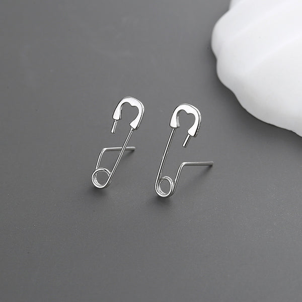 Heart Safety Pin Earrings Heart Safety Pin Earrings