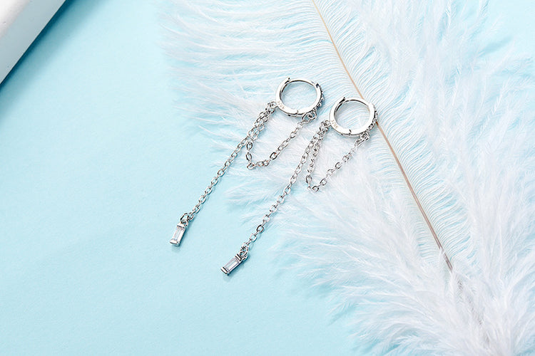 Dangle Layered Chain Earrings