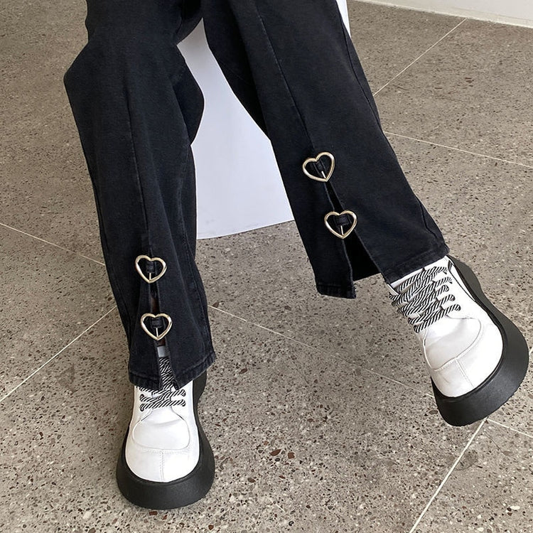 Metal Heart Wide Leg Jeans – Moody Quick Ship (U.S. Only)