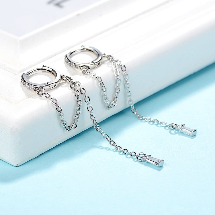 Dangle Layered Chain Earrings