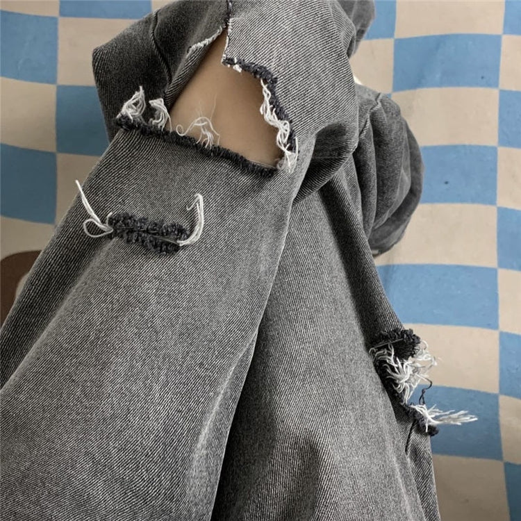 Distressed Wide Leg Jeans – Moody Quick Ship (U.S. Only)