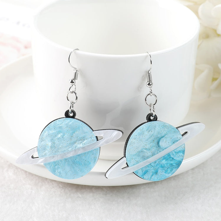 Space Planet Drop Earrings