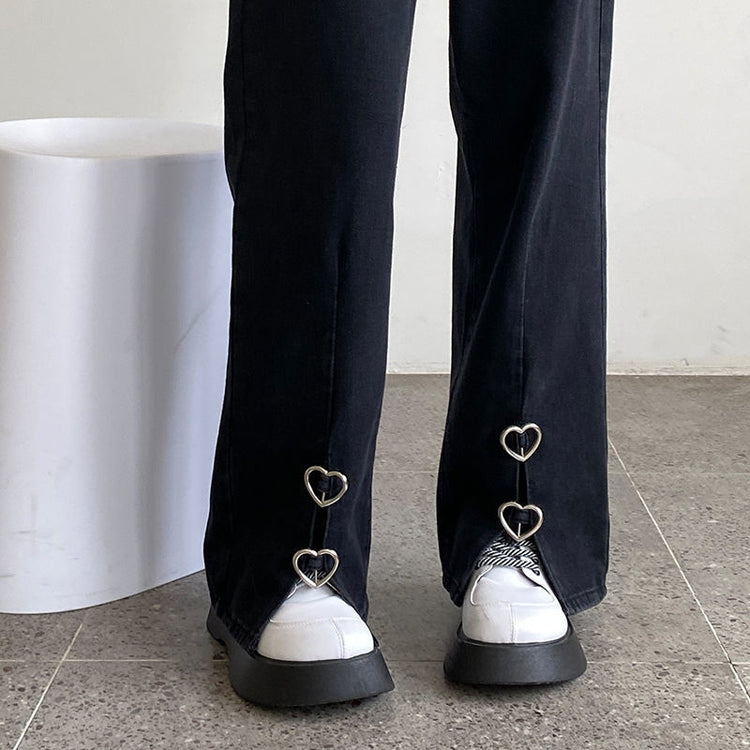 Metal Heart Wide Leg Jeans – Moody Quick Ship (U.S. Only)
