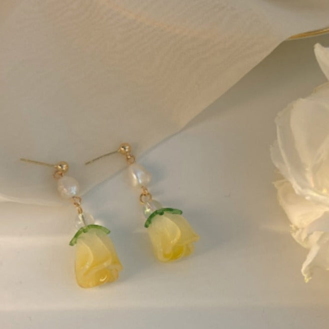 Precious Tulip Flower Earrings – Local Stock