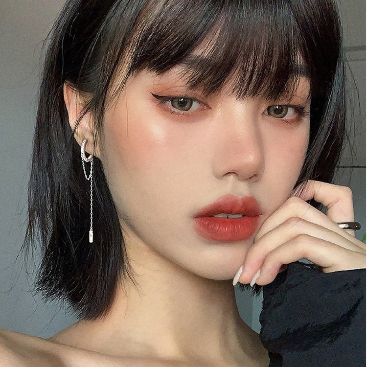 Dangle Layered Chain Earrings