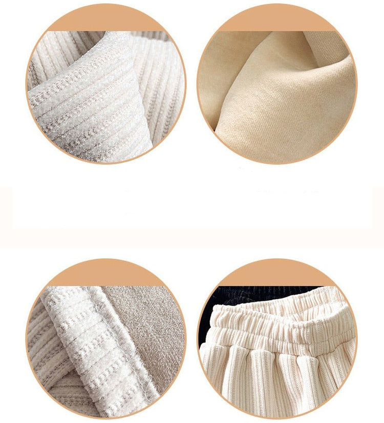 Fleece-Lined Textured Pants