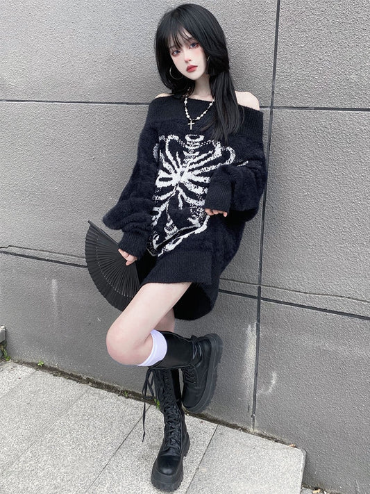 Graveyard Muse Skeleton Sweater