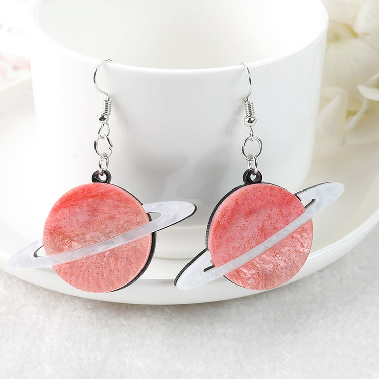 Space Planet Drop Earrings