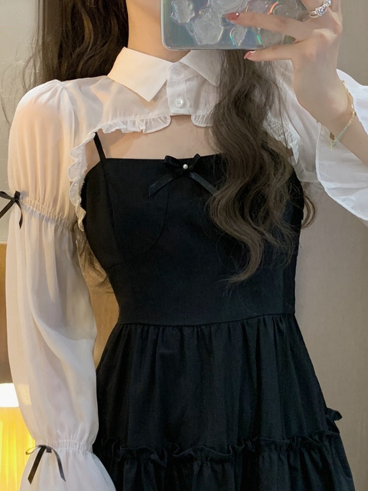Dark Princess Dress and Quarter Top Set