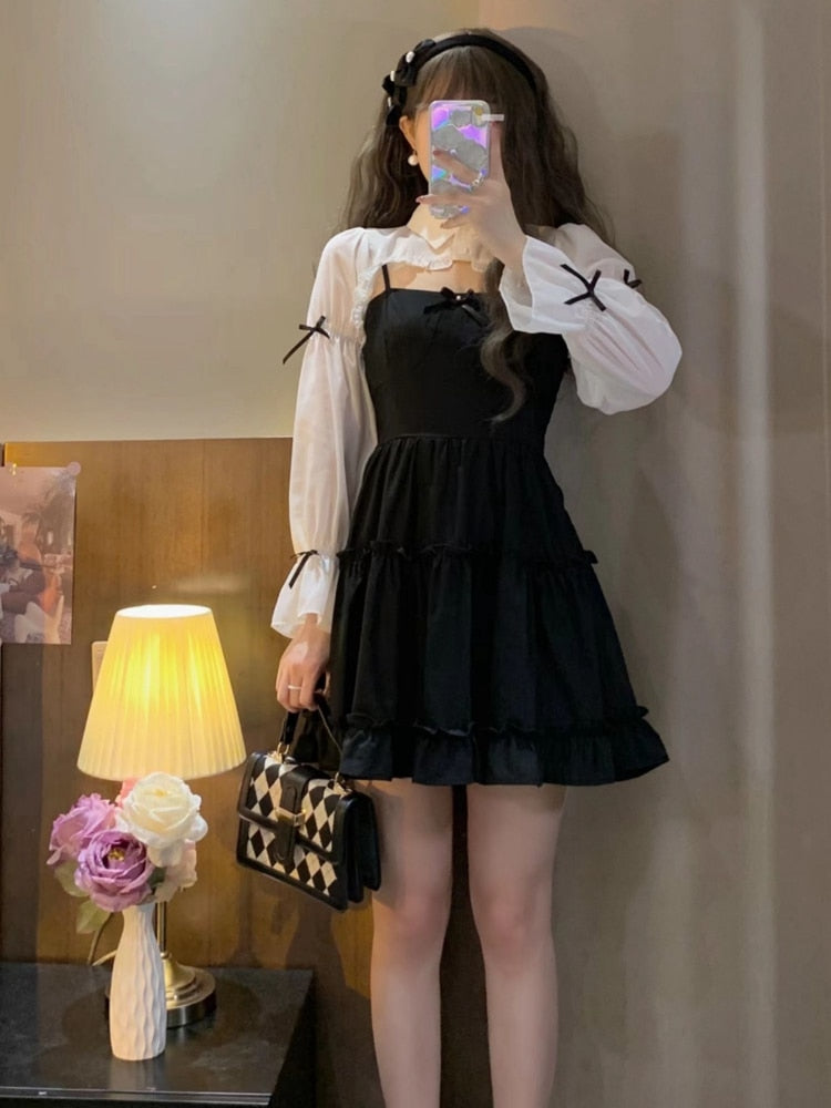 Dark Princess Dress and Quarter Top Set
