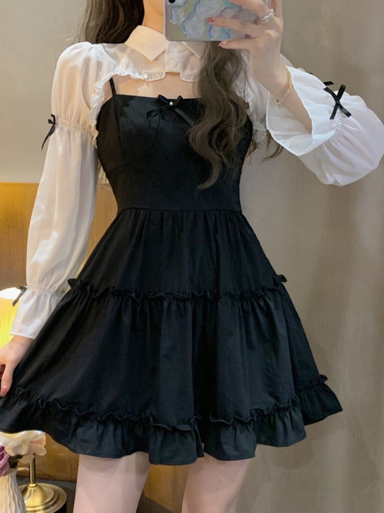 Dark Princess Dress and Quarter Top Set