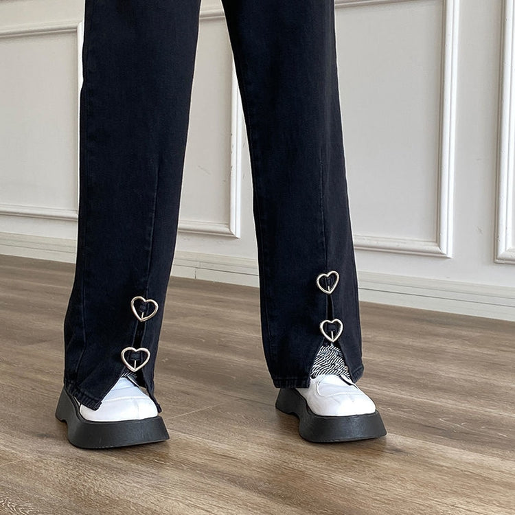 Metal Heart Wide Leg Jeans – Moody Quick Ship (U.S. Only)
