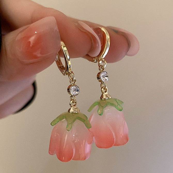 Precious Tulip Flower Earrings – Local Stock