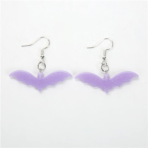 Glitter Bat Earrings