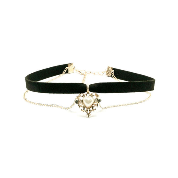 Pearl Heart Choker Pearl Heart Choker