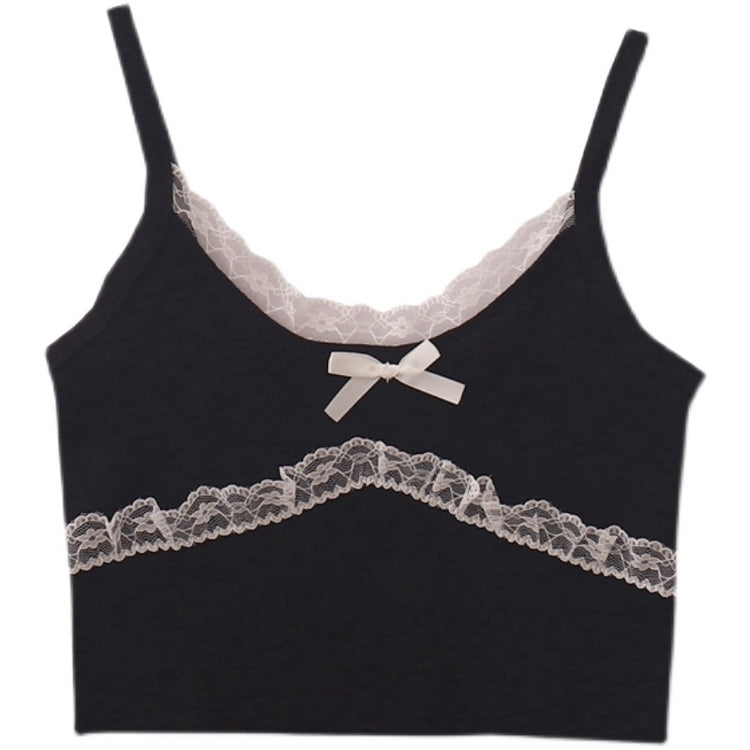 Lace Trim Cami Crop Top – Moody Quick Ship (U.S. Only)