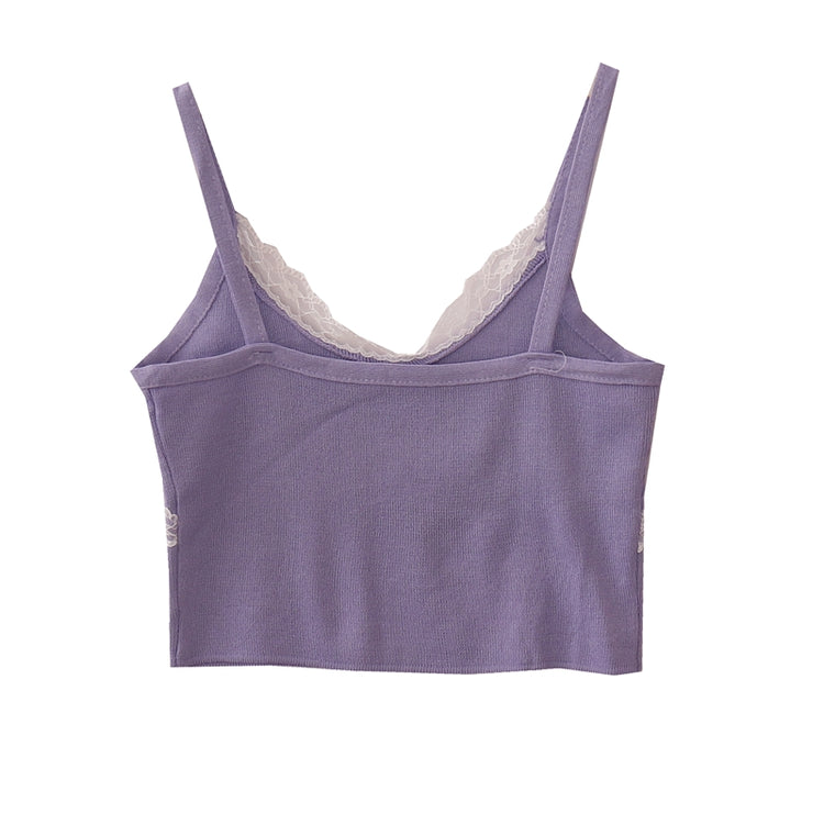 Lace Trim Cami Crop Top – Moody Quick Ship (U.S. Only)