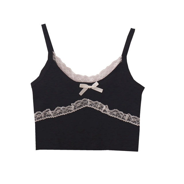 Lace Trim Cami Crop Top – Moody Quick Ship (U.S. Only)
