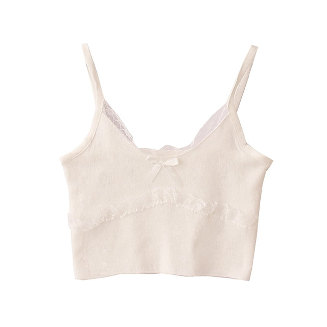 Lace Trim Cami Crop Top – Moody Quick Ship (U.S. Only)