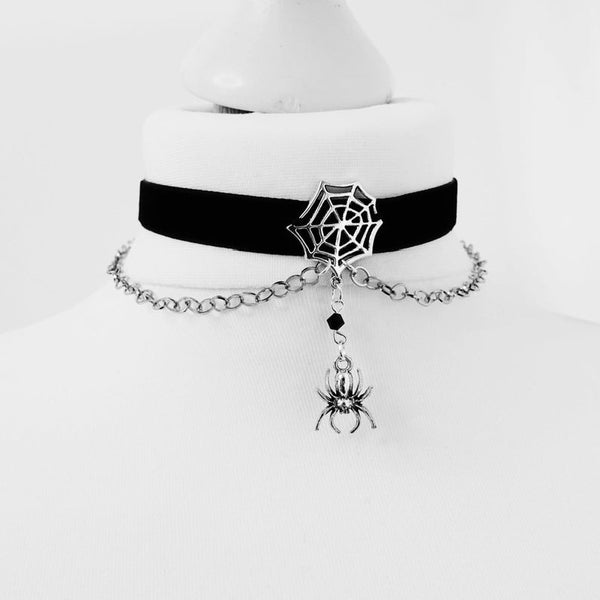 Black Velvet Spider Web Choker Black Velvet Spider Web Choker