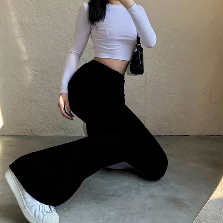 Ribbed Flare Pants
