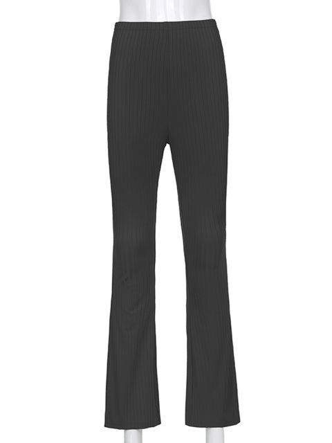 Ribbed Flare Pants