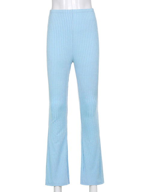 Ribbed Flare Pants