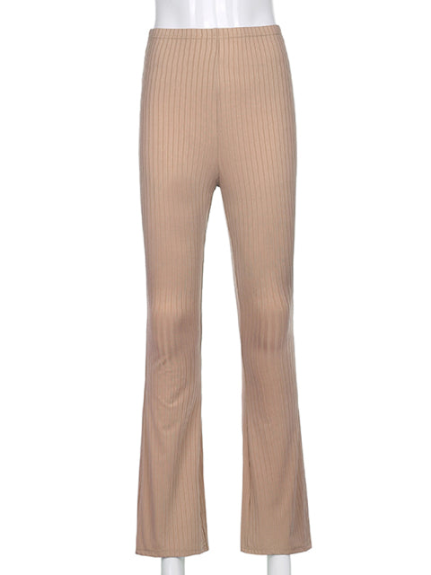 Ribbed Flare Pants
