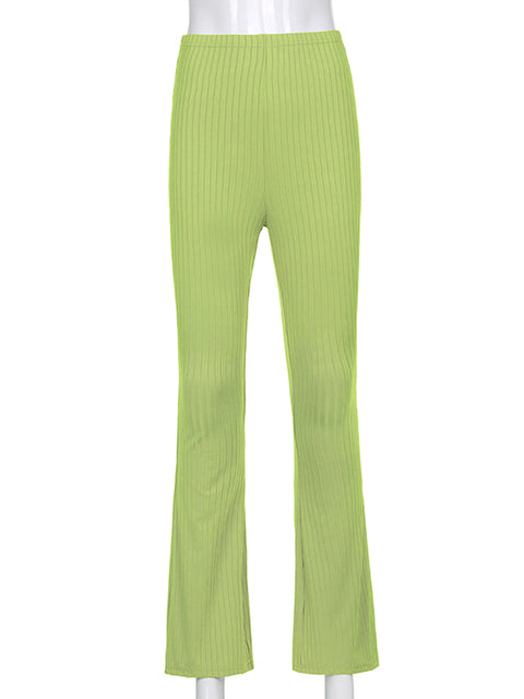 Ribbed Flare Pants