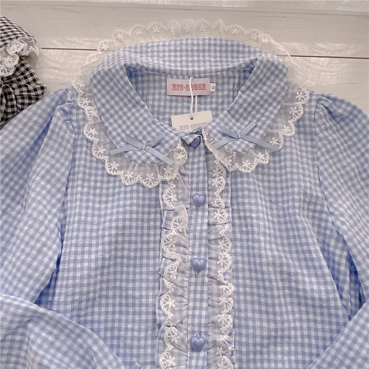 Picnic Daydream Long Sleeve Gingham Blouse
