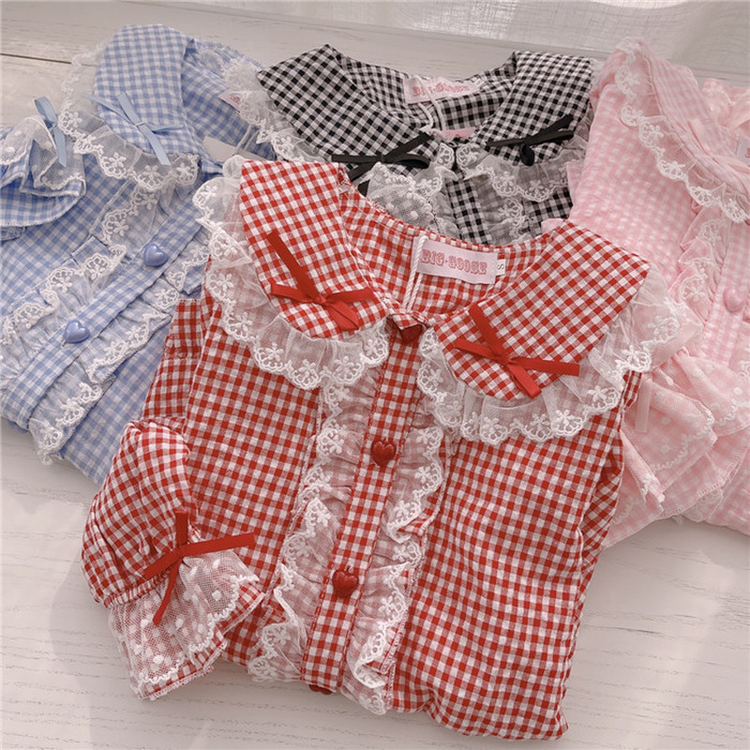 Picnic Daydream Long Sleeve Gingham Blouse