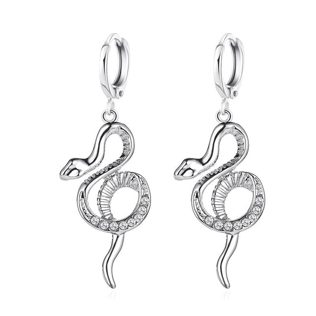 Dangle Snake Hoop Earrings