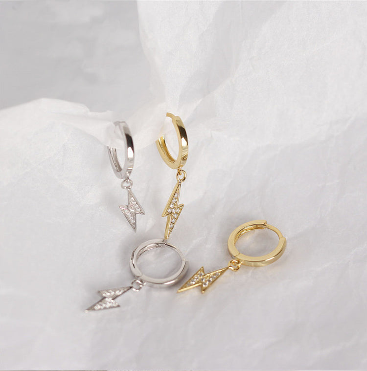 Cute Lightning Hoop Earrings