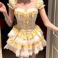 Sweetly Layered Lolita Style Ruffle Mini Dress