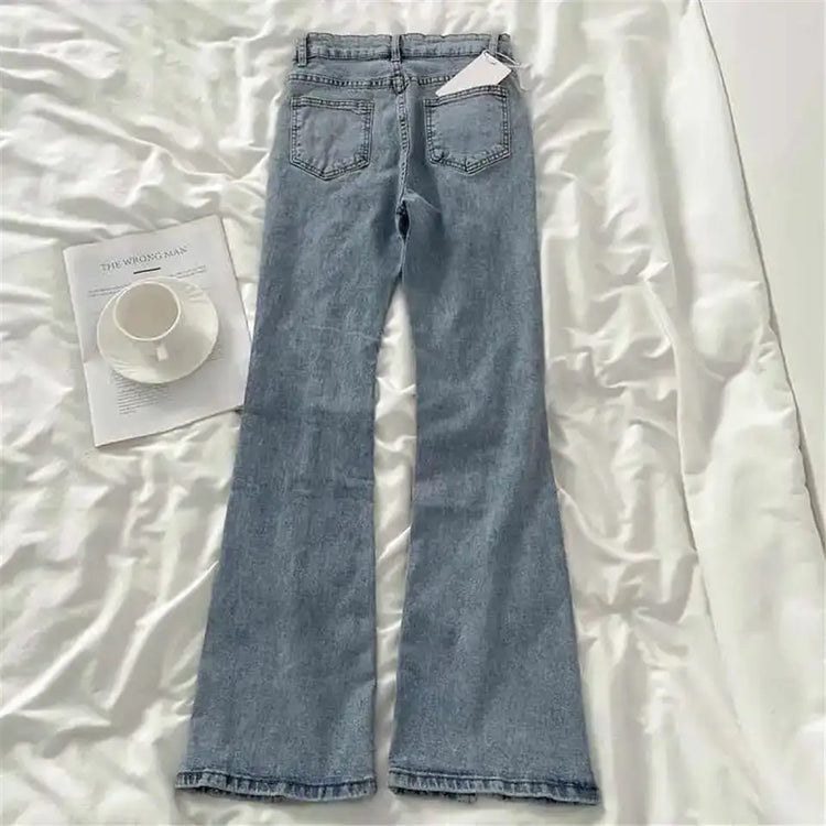 Beaded Split Bow Jeans