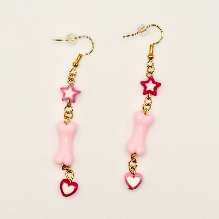 Two Moody Originals: Sweetly Skeletal Charm Drop Earrings – Local Stock