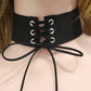 Lace-Up Velvet Choker