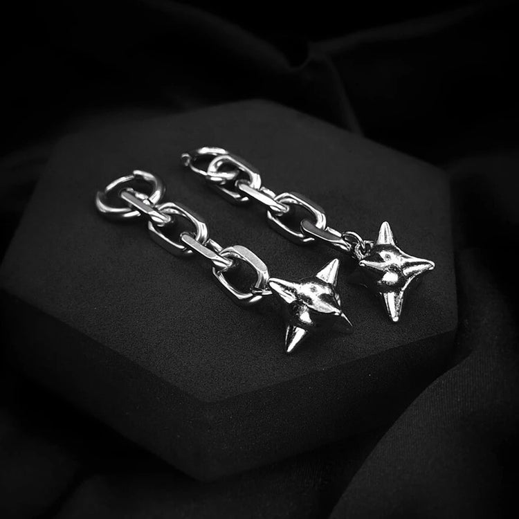 Chained Morning Star Earrings