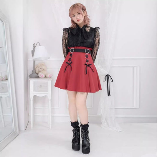 Gothic Girly Heart Skirt