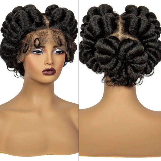 Regal Queen Bantu Knot Lace Wig