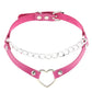 Rose Pink Punk Leather Chokers