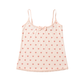Front view flat lay of the non-ribbed Blush Crush Heart Lace Cami
