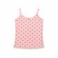Front view flat lay of the ribbed Blush Crush Heart Lace Cami