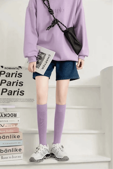 Candy Color Knee High Socks