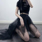 Punk Fairy Asymmetrical Mesh Skirt