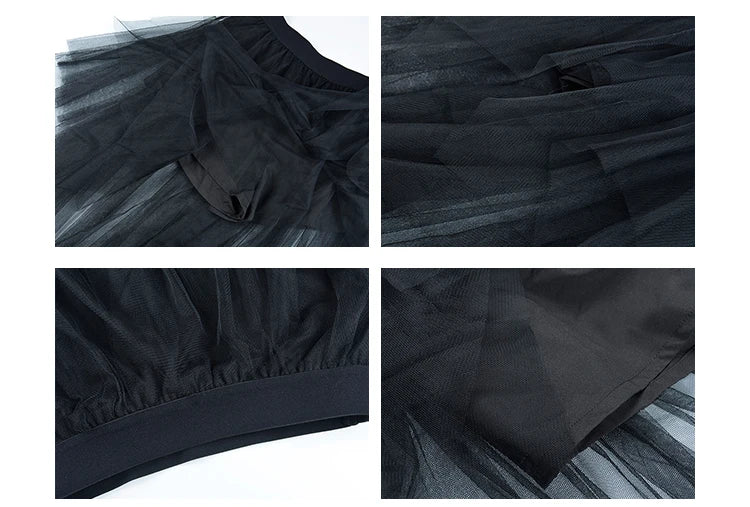 Punk Fairy Asymmetrical Mesh Skirt