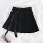 Gothic Streetwear Pleated Skort with Belt