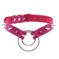 Rose Pink Punk Leather Chokers