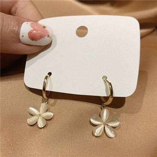 Cute Flower Hoop Earring