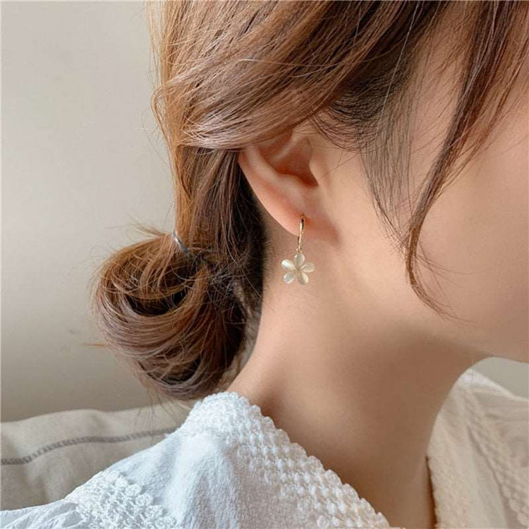 Cute Flower Hoop Earring